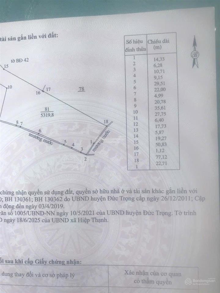 Bán hơn 1 hecta đất nông nghiệp xe ôtô tận nơi tại bồng lai, hiệp thạnh, đức trọng, lđ. giá 14,7 tỷ
