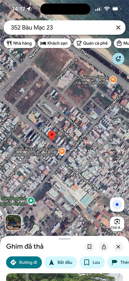 Bán lô đất đẹp 187,5m2 đường 15m bàu mạc 23 cách biển tầm 300m thích hợp đầu tư