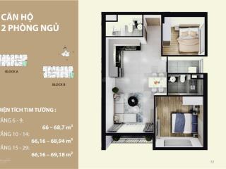 Bán căn hộ chung cư 2pn 2wc, 3,675 tỷ, 69,59m2 tại n4, p. long trường, tp.hcm, cần sang nhượng gấp