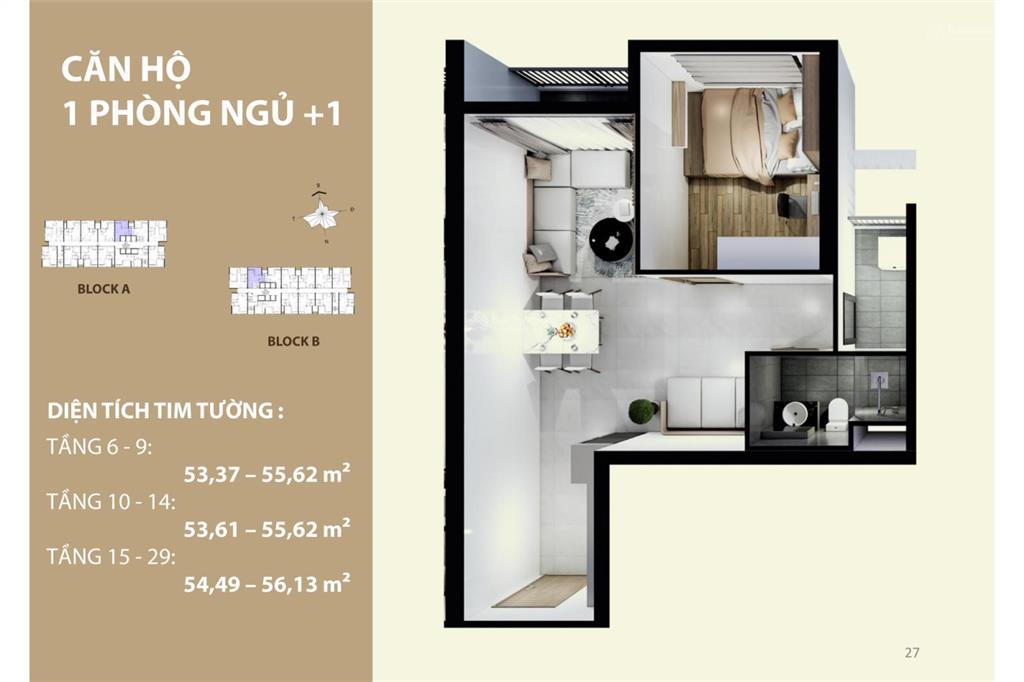 Cần bán nhanh căn hộ 1pn block a tầng 17 mường thanh phú hữu  giá tốt, ký hđmb trực tiếp cđt