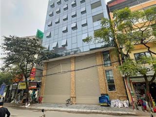 Bán tòa nhà văn phòng 144m2 xây 8t nổi 1t hầm, mặt khuất duy tiến, thang máy nhập đức, vỉa hè khủng