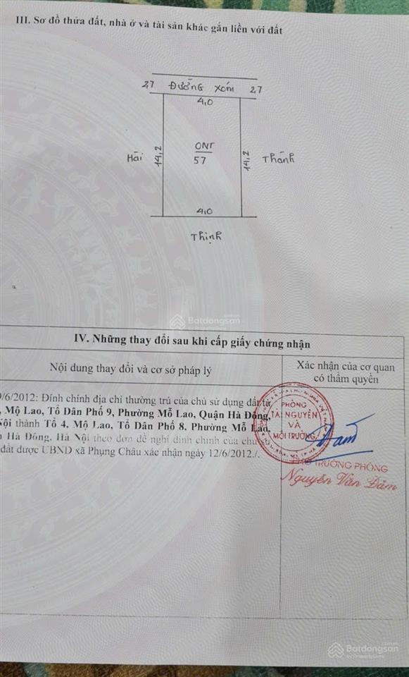 Đất thổ cư 60m2 ngõ thông ô tô ngay trường đhsp thể thao phường chương mỹ tp hà nội.