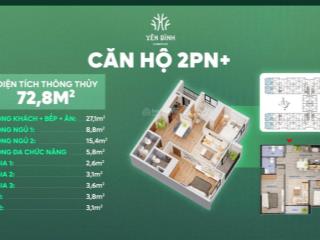 Cắt lỗ căn góc 73m2 tầng đẹp, hướng mát chung cư yên bình complex giá cực tốt