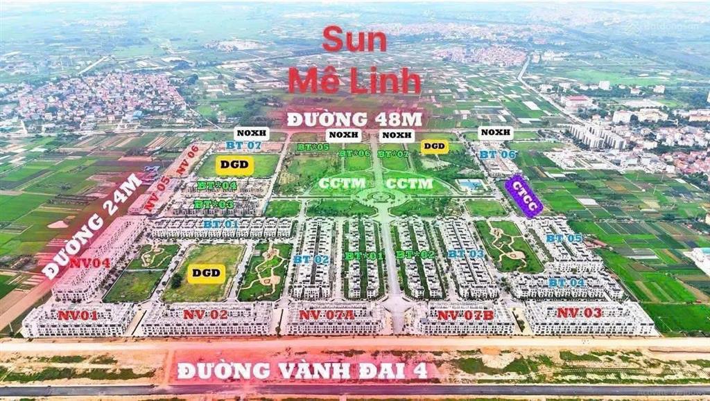 Biệt thự 300m2 kđt hud mê linh giá rẻ giật mình