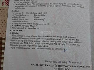 Bán căn hộ 2pn tại khu đô thị kiến hưng, 2,49 tỷ, 57m2, hà đông, hà nội chỉ với