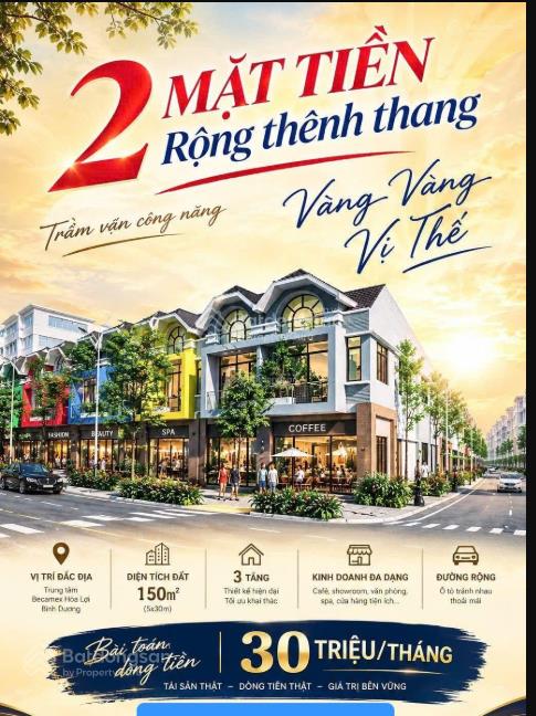 Đầu tư 4,6 tỷ tại fiesta central cho thuê 30 triệu/tháng với căn shophouse 2 mặt tiền 150m2x3 tầng