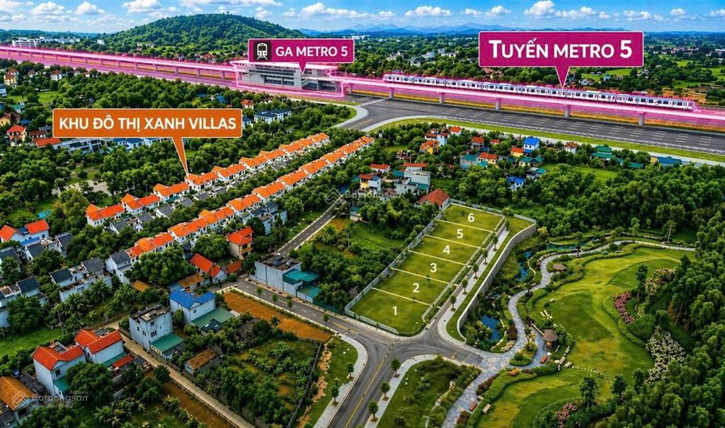 Bán đất 150m2 đối diện cổng đhqg gần đại lộ thăng long điểm chở metro 5 chỉ 3xtr/m2