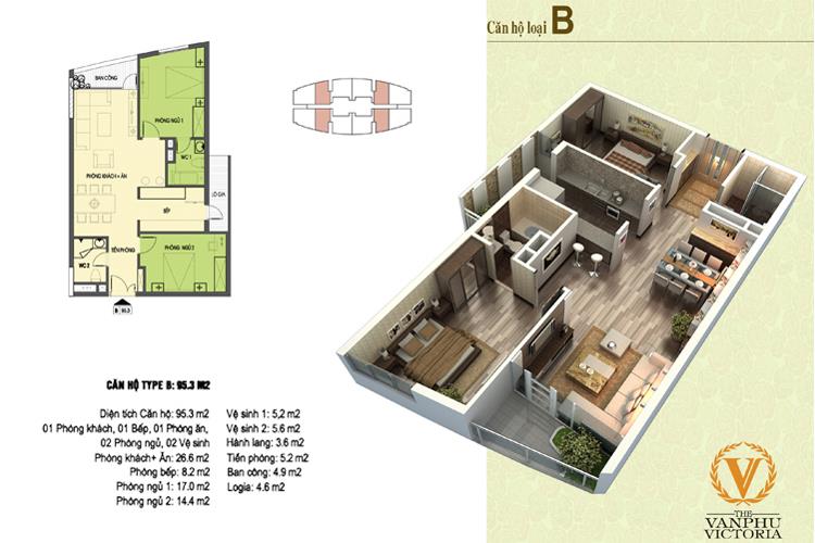 Bán cc văn phú victoria, 97m2, 2pn, 2wc, phú la, hà đông, hn, hot