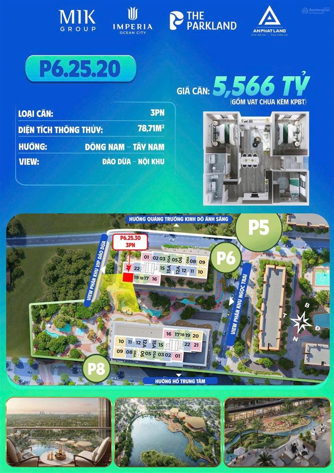 Bán căn góc 3pn cực phẩm khu đông hà nội dt 78,71m2, hướng đông nam view đảo dừa giá rẻ bất ngờ
