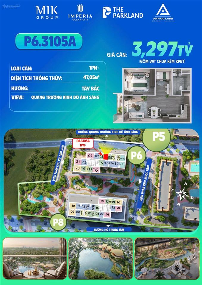 Nhà đẹp giá tốt phía đông hà nội chỉ 2,878tỷ đồng sở hữu căn hộ 1pn + tầng cao view xịn 47m2 ck 12%