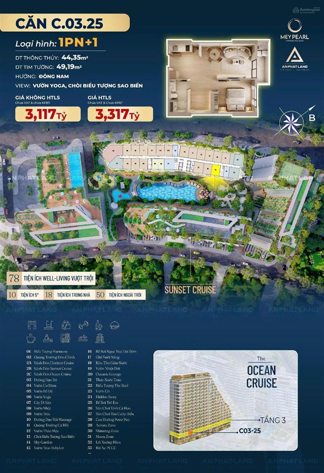Cơ hội vàng tại lõi trung tâm apec  bán căn hộ 5 sao 1pn+1, 44m, hướng đông nam chỉ cách biển 300m
