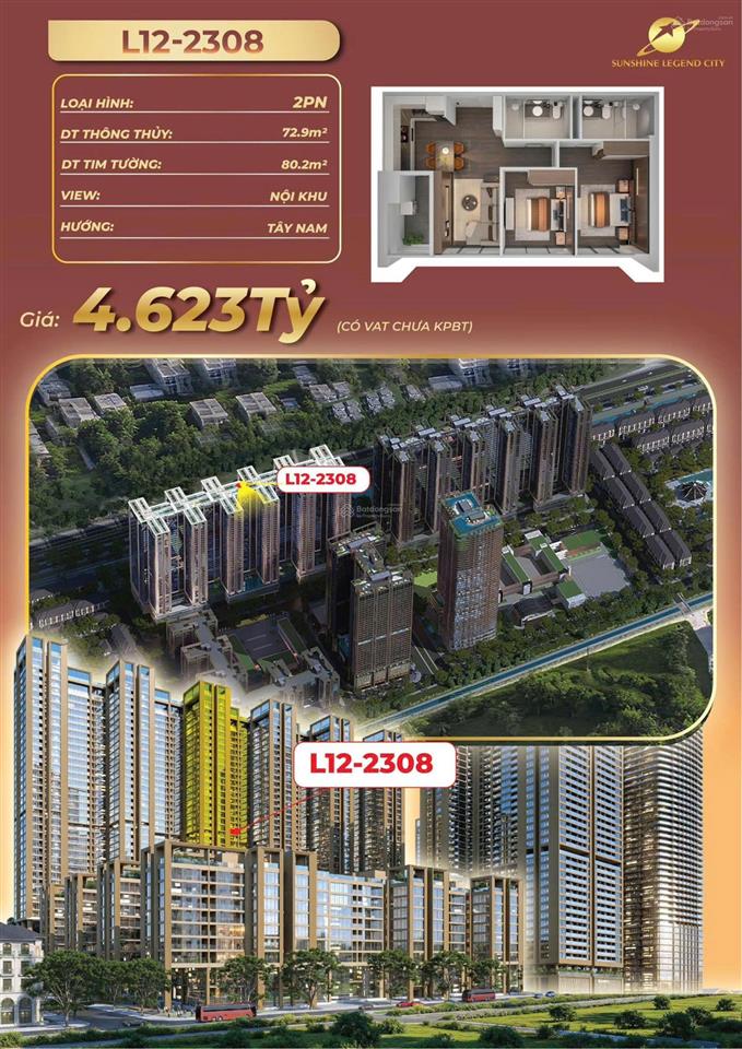 Nổi bật căn hộ 2pn 72,9m2 tầng trung hướng tây nam view xanh mát phía đông, giá sốc chỉ 3,7 tỷ