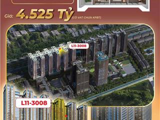 Chỉ 3,944tỷ chiết khấu thêm 10% căn hộ 2pn tầng cao phía đông thủ đô, hướng tây nam view nội khu