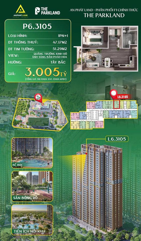 Bán siêu phẩm căn hộ 1pn+ tầng cao view đẹp phía đông hà nội giá chỉ 2,8 tỷ đồng
