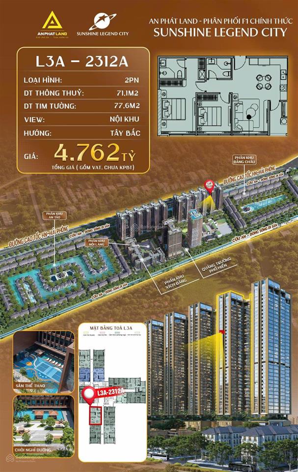 Chỉ 3,8 tỷ sở hữu căn 2pn 71m² tầng trung tại khu đông hà nội, chiết khấu 11%, sổ đỏ lâu dài