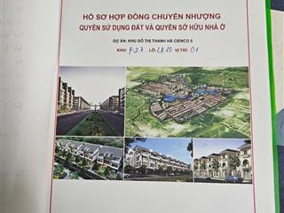 Chính chủ bán liền kề góc a2.7 kđt thanh hà cienco 5