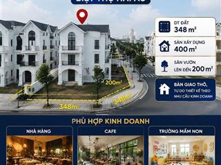Cho thuê đơn lập góc 348m2 rộng nhất nhì ocean park