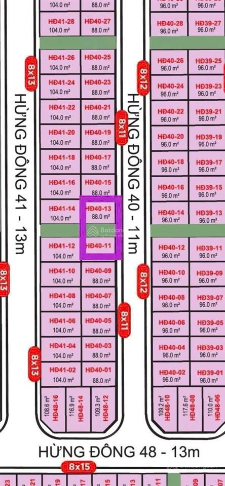 Bán căn liền kề kh hừng đông , căn góc 88m2 .  0966 388 ***