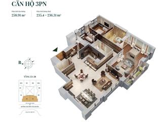 Bán căn chung cư rộng nhất hanoi signature 3 pn diện tích 236m2, view hồ và công viên  0948 298 ***