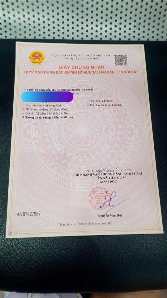 Bán 845m2 chè liên bão ngay dự án xuân cầu