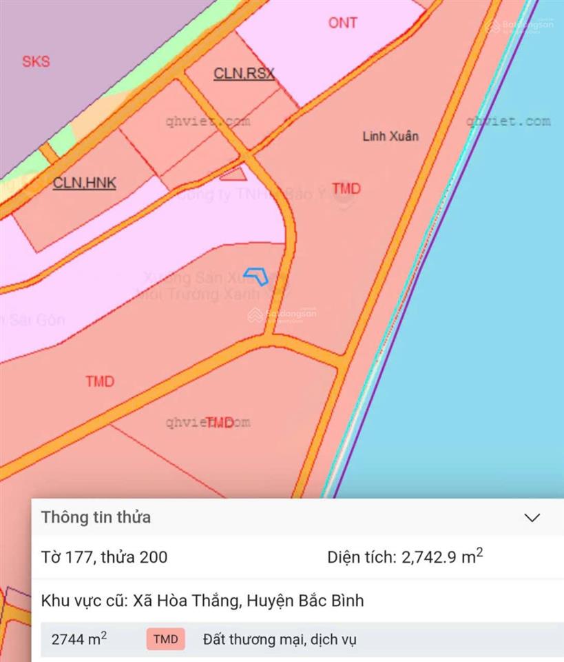 Bán đất thương mại dịch vụ hòa thắng tiềm năng đầu tư cao