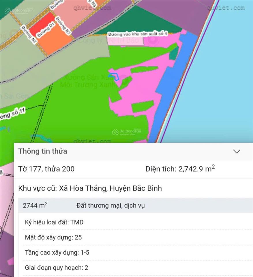 Bán đất thương mại dịch vụ hòa thắng tiềm năng đầu tư cao