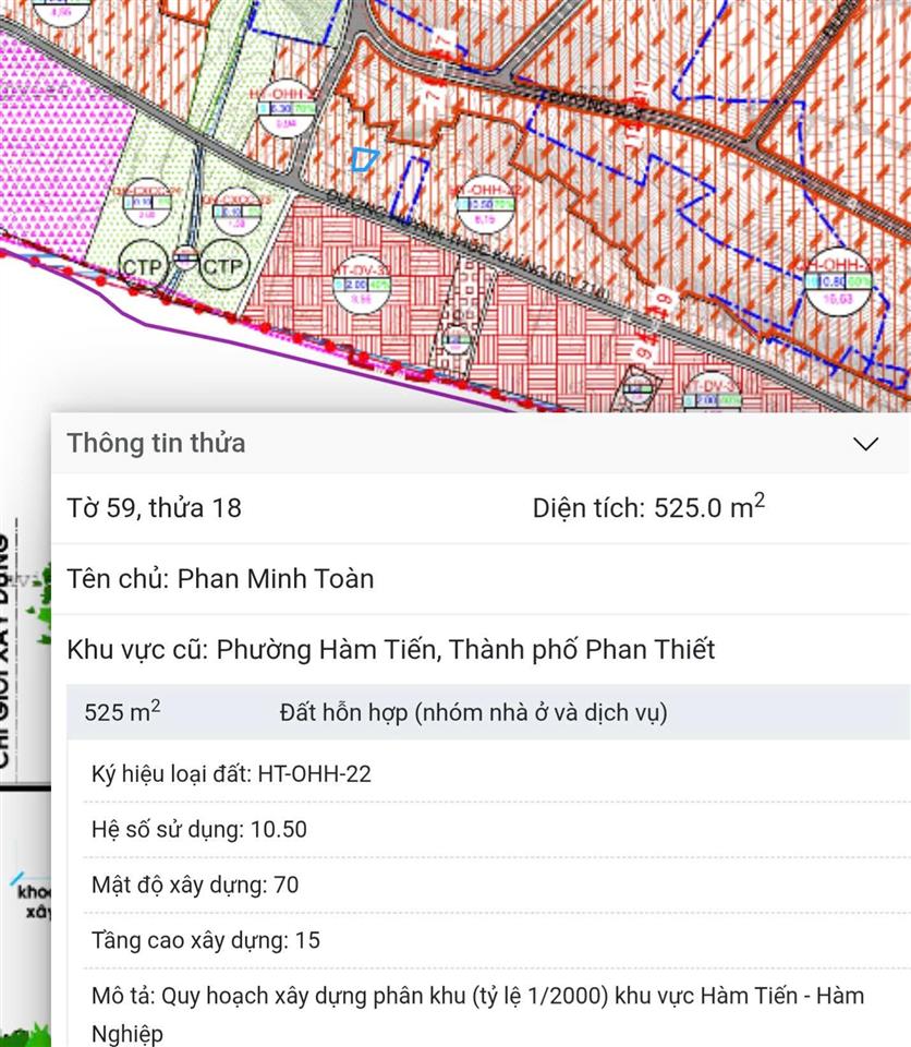 Bán đất hàm tiến, tp. phan thiết 1.530m2 giá 14 triệu/m2 còn thương lượng.