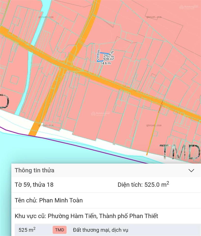Bán đất hàm tiến, tp. phan thiết 1.530m2 giá 14 triệu/m2 còn thương lượng.