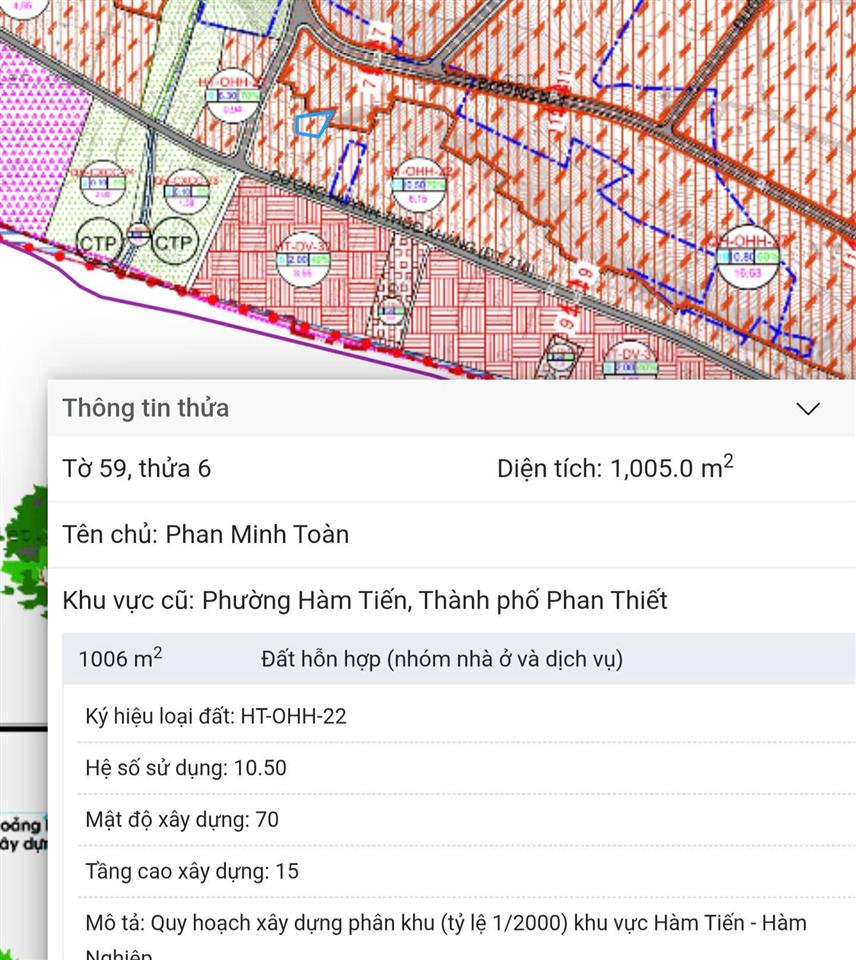 Bán đất hàm tiến, tp. phan thiết 1.530m2 giá 14 triệu/m2 còn thương lượng.
