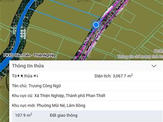 Bán đất mặt tiền đường hồ quang cảnh  mũi né