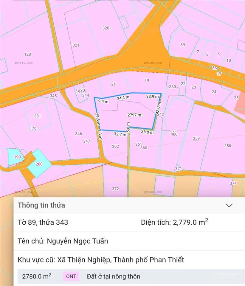 Bán đất full thổ cư 2.779m² thiện nghiệp (nay thuộc phường mũi né) giá chỉ 5,5 tỷ