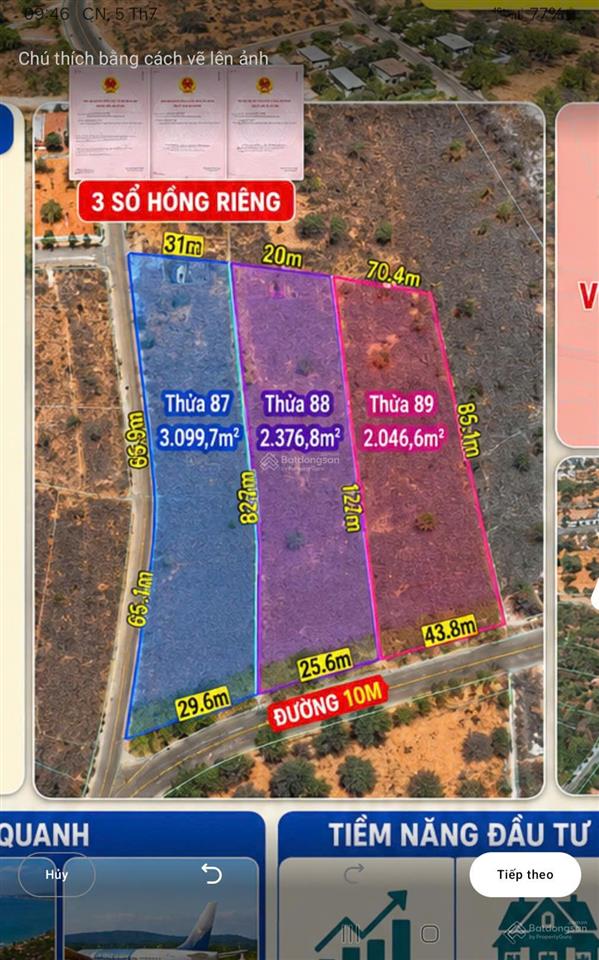 Bán đất view biển đẹp gần sân bay mũi né trung tâm du lịch phan thiết