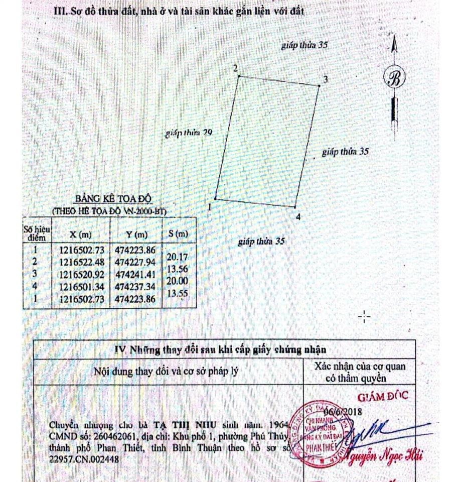 Chính chủ cần bán lô đất đẹp vị trí góc 2 mặt tiền tại thiện nghiệp