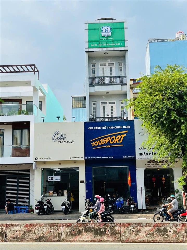 Nhà bán mặt tiền đường lê trọng tấn dt 8x20 đúc 1 trệt 3 lầu và 1 căn cấp 4 bán 38 tỷ