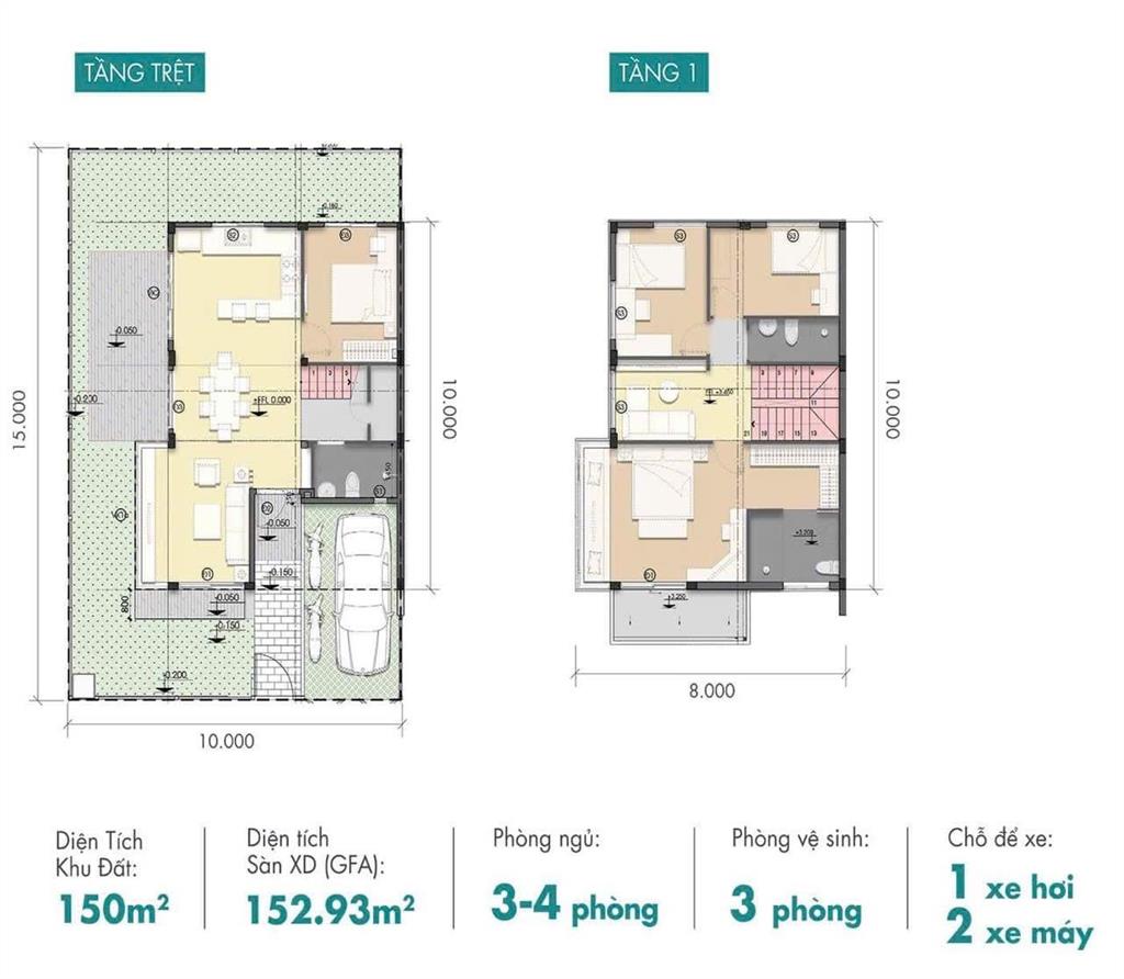Cơ hội sở hữu biệt thự song lập căn góc vị trí đẹp hiếm có tại waterpoint với 7tỷ75 ( dt 10x15)