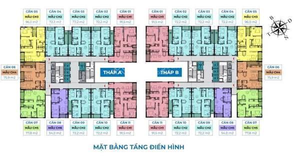 Bán căn hộ the charm an hưng, 6,5 tỷ, 76m2, tố hữu, hà đông, hà nội