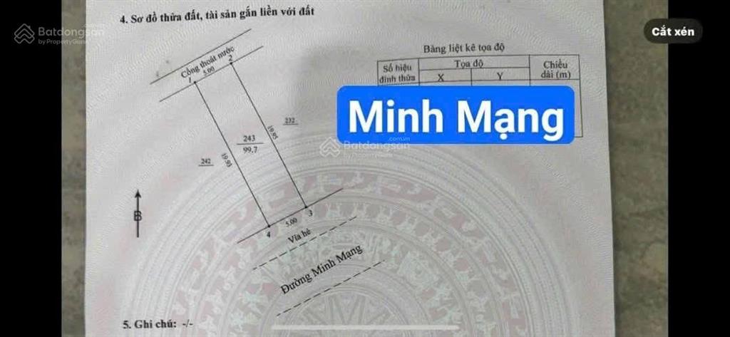 Cần bán gấp 1 cặp đất mặt tiền đường minh mạng gần với biển sơn thuỷ thuộc quận ngũ hành sơn