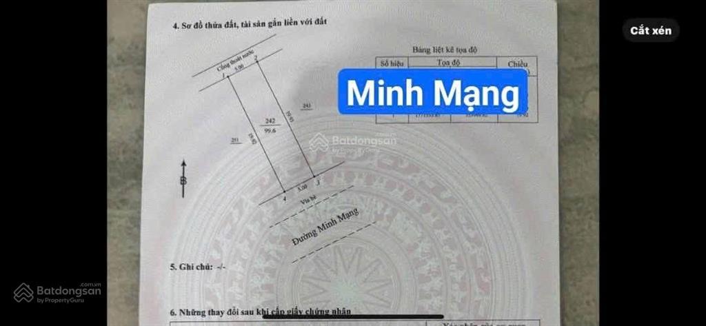 Cần bán gấp 1 cặp đất mặt tiền đường minh mạng gần với biển sơn thuỷ thuộc quận ngũ hành sơn