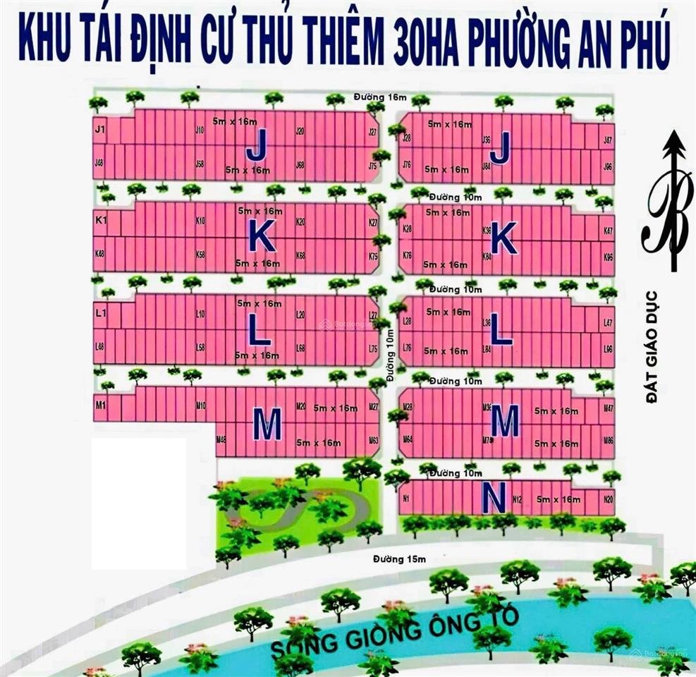 Nền nhà phố 80m2 khu tđc 30ha nam rạch chiếc
