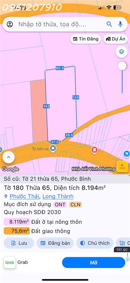 Bán đất tại Phước Bình, xã Phước Thái, Đồng Nai, DT 8194 m2, giá 30 tỷ có TL