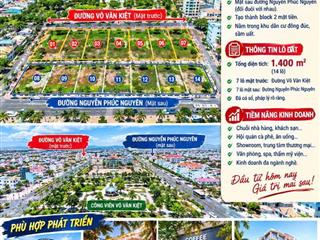 BÁN NGUYÊN BLOCK 14 LÔ ĐẤT – 2 MẶT TIỀN VÕ VĂN KIỆT & NGUYỄN PHÚC NGUYÊN