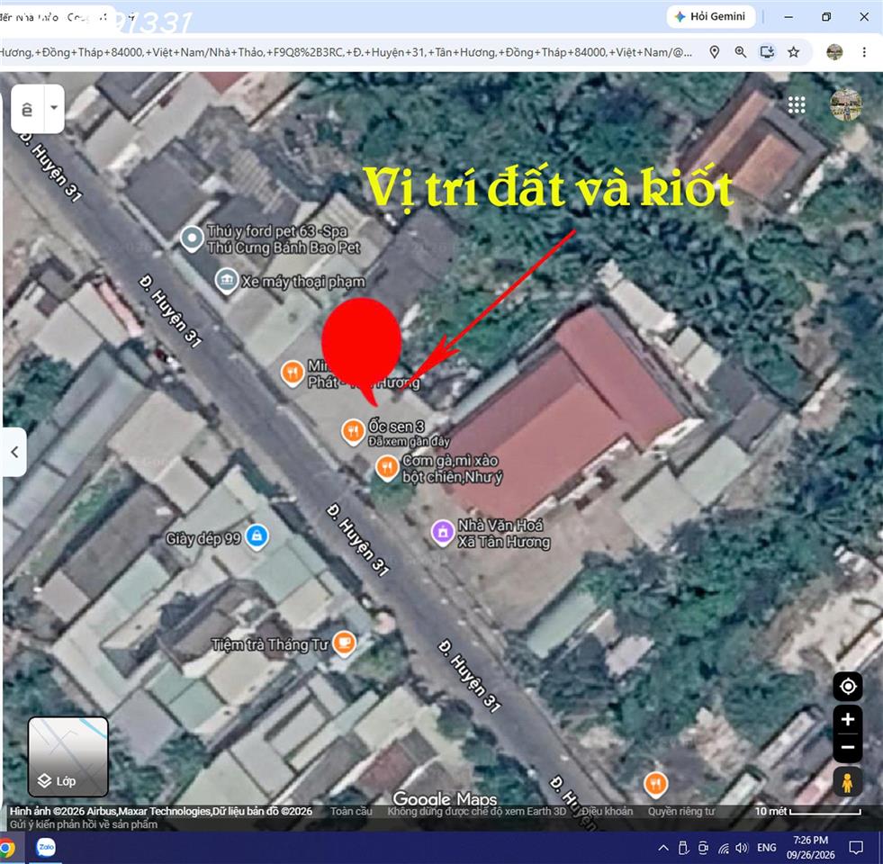 Bán đất lô đất siêu đẹp 500m2, nở hậu, mặt tiền 10m (Đường huyện 31), giá 8.2 tỷ