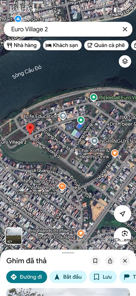 Bán lô góc biệt thự euro villge 2 phường hoà xuân  tp đà nẵng giá bằng lô ống!