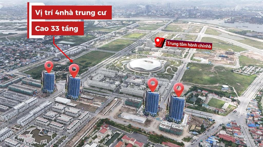 Bán căn hộ chung cư 60m² hải phòng ngủ hoàng huy new city, ngay cạnh trung tâm hành chính