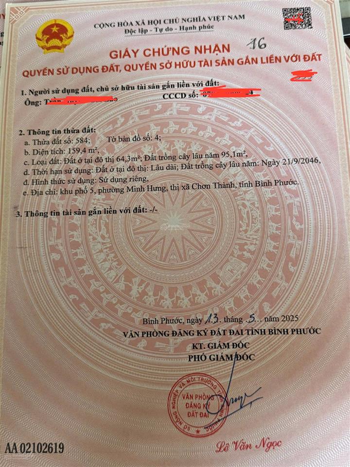 Bán 150m2 đất minh hưng, chơn thành, bình phước giá chỉ 395tr,  ngay 0905 578 ***