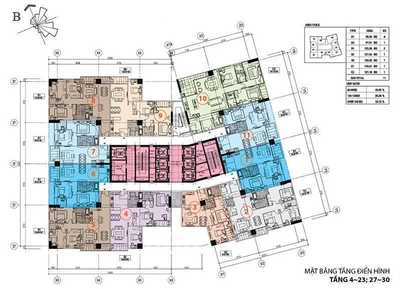 Bán chung cư hà đô park view cầu giấy  căn 3 phòng ngủ 127.55m² chính chủ, miễn trung gian