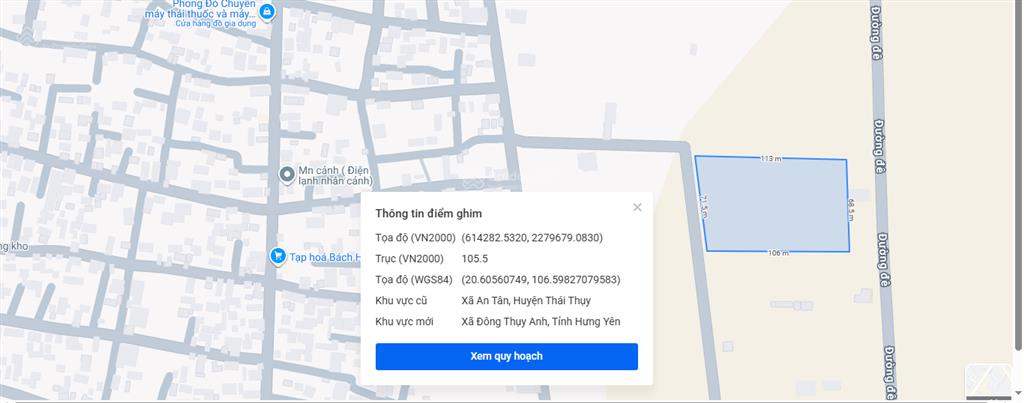Bán đất tmdv ngay cổng kcn vsip thái bình  10.000m2 giá đầu tư f0 chỉ 5,x triệu/m2