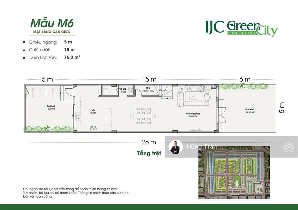 Bán nhà phố ijc green city mẫu m6 view công viên 130m2 3 tầng, tt 30% nhận nhà, giá 5,5 tỷ