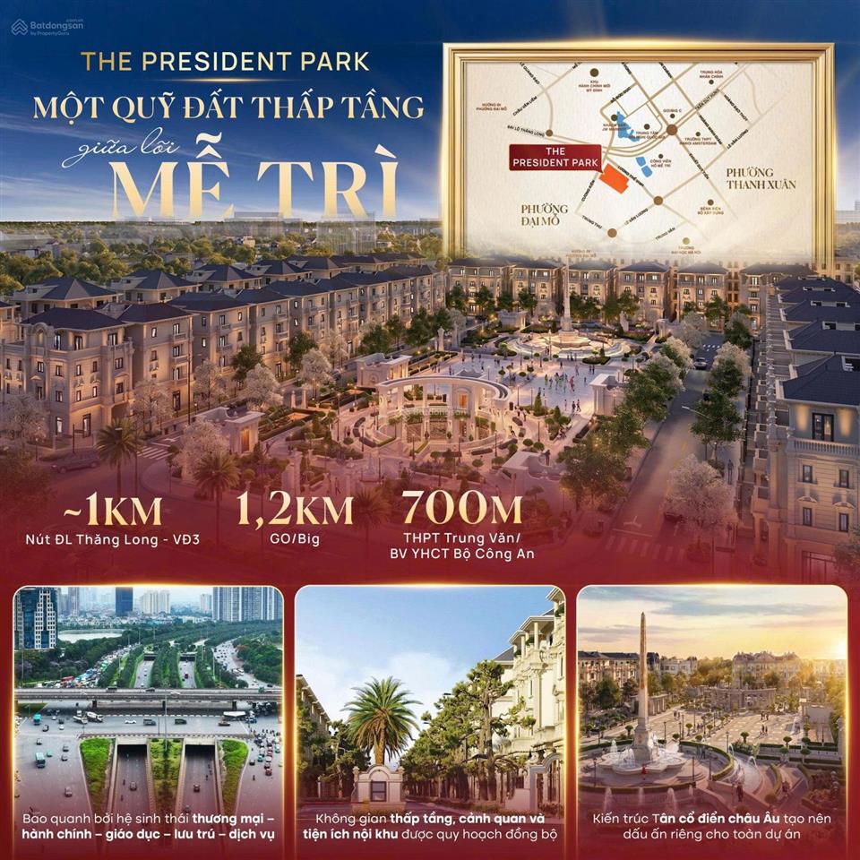 Bán biệt thự 639m được vay ngân hàng, cạnh vinhomes green bay hà nội và 55ha trụ sở bộ ngành tw