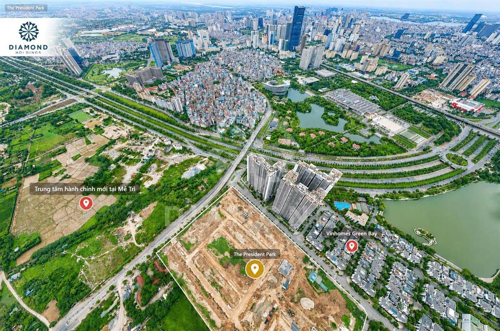 Bán biệt thự 639m được vay ngân hàng, cạnh vinhomes green bay hà nội và 55ha trụ sở bộ ngành tw